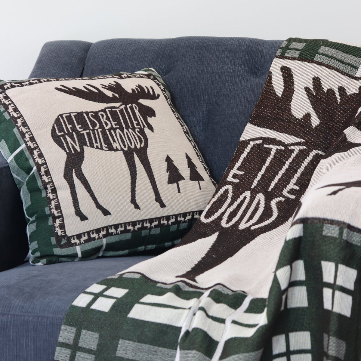 Tapestry Pillow 18in 2pk-Moose