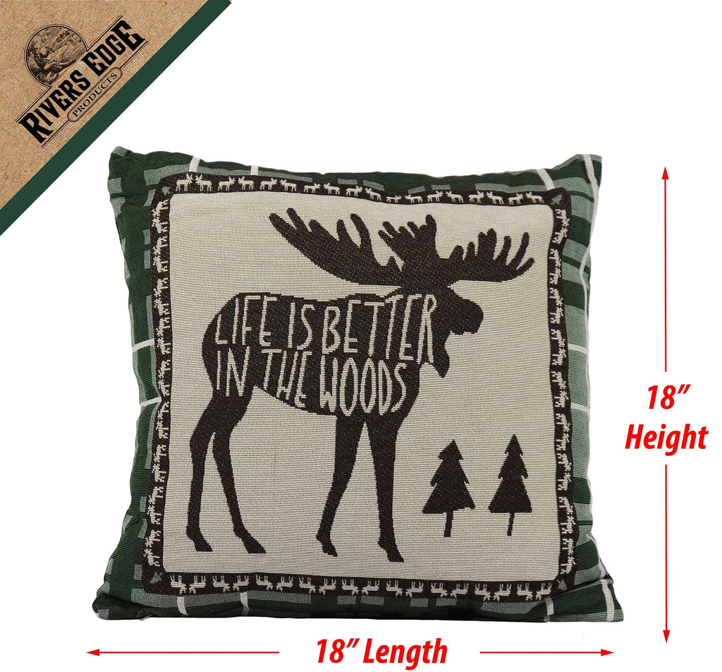 Tapestry Pillow 18in 2pk-Moose