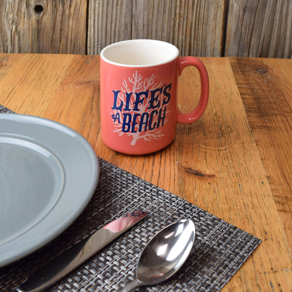 Ceramic Mug 16oz-Lifes a Beach