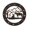 Rustic Metal Wall Art 15in-Praying Cowboy