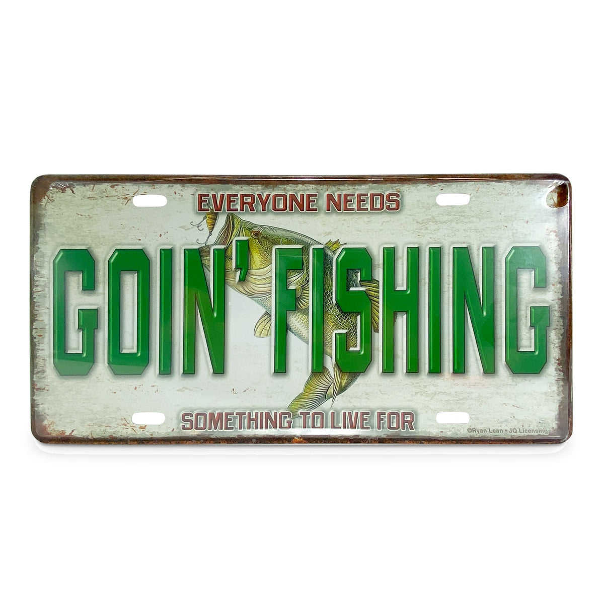 Vanity License Plate 12in x 6in-Goin' Fishing