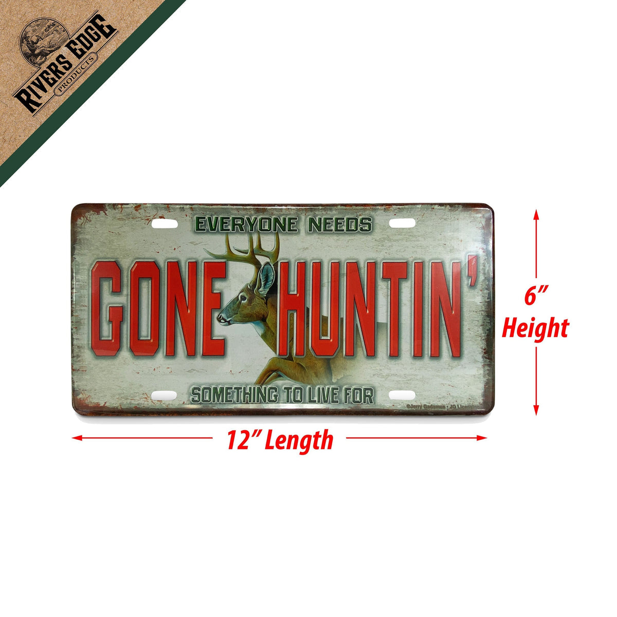 Vanity License Plate 12in x 6in-Gone Huntin