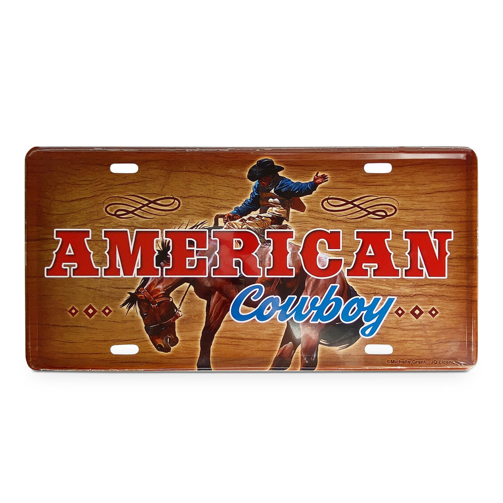 Vanity License Plate 12in x 6in-American Cowboy