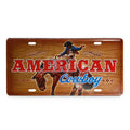Vanity License Plate 12in x 6in-American Cowboy