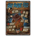 Tin Sign 12in x 17in-Bar Phone Fees