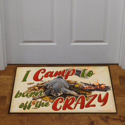 Door Mat Rubber 26in x 17in-Burn Crazy