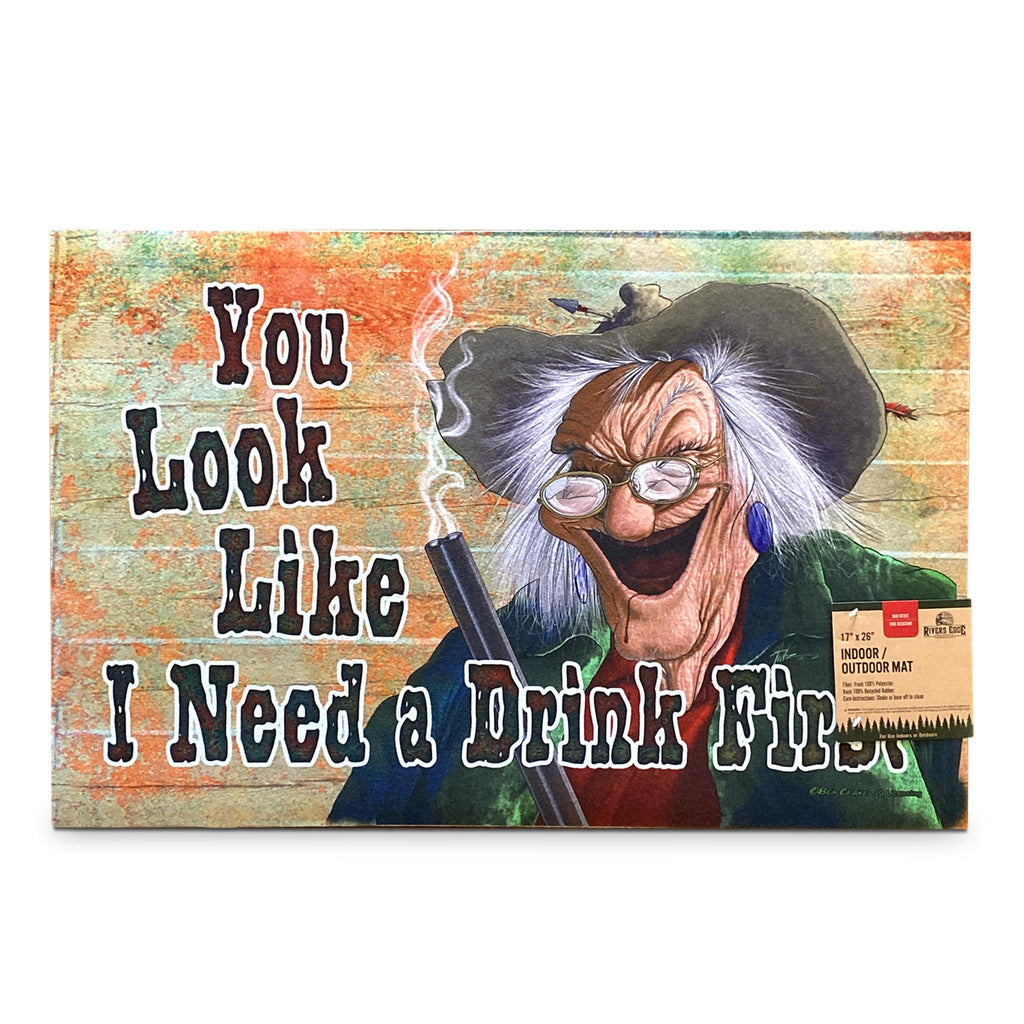 Door Mat Rubber 26in x 17in-Drink First