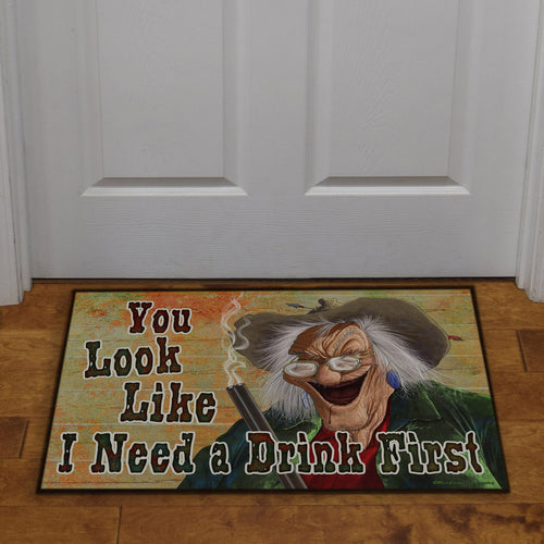 Door Mat Rubber 26in x 17in-Drink First
