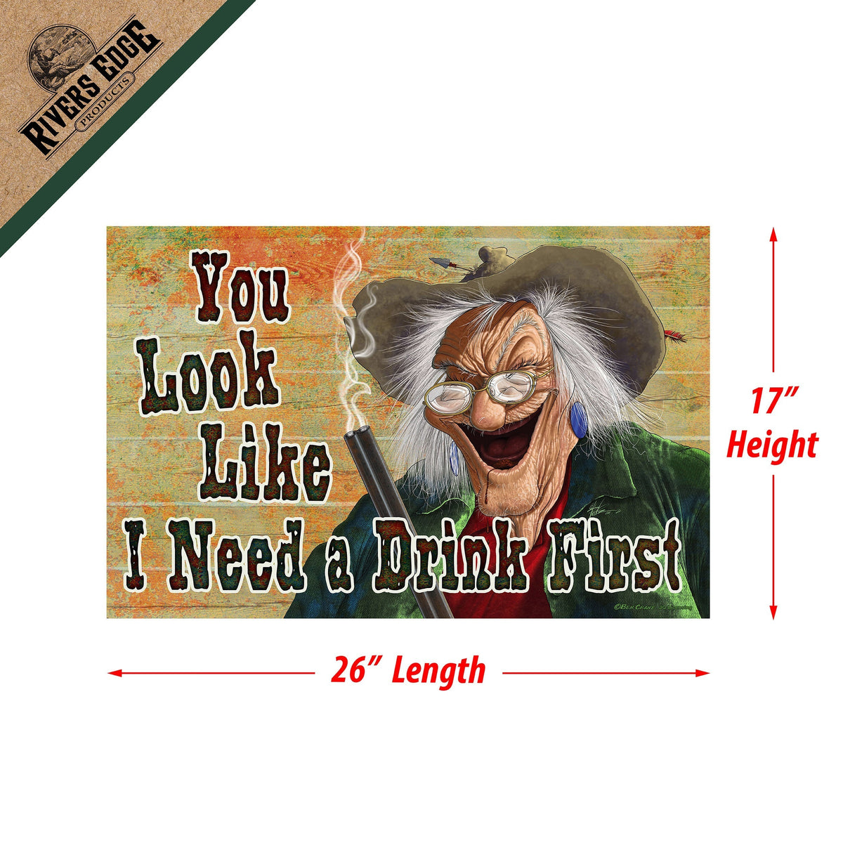 Door Mat Rubber 26in x 17in-Drink First