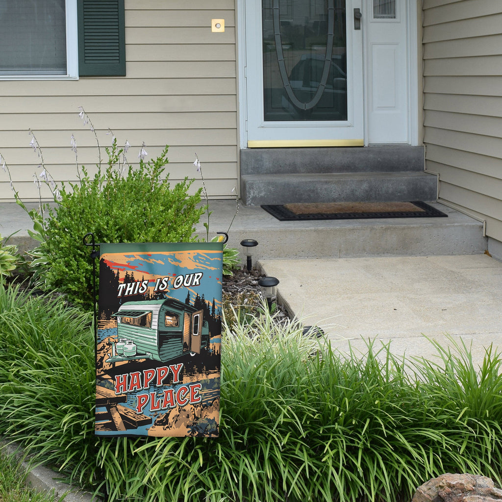 Lawn Flag 14in x 22in-Happy Place