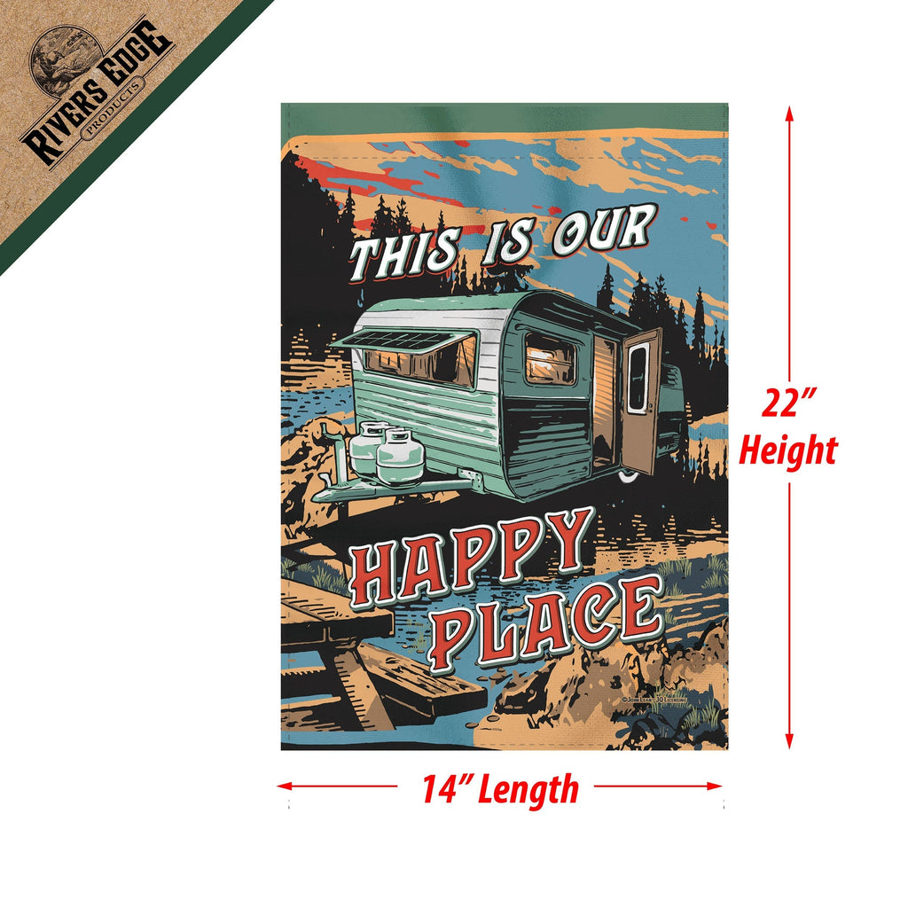 Lawn Flag 14in x 22in-Happy Place