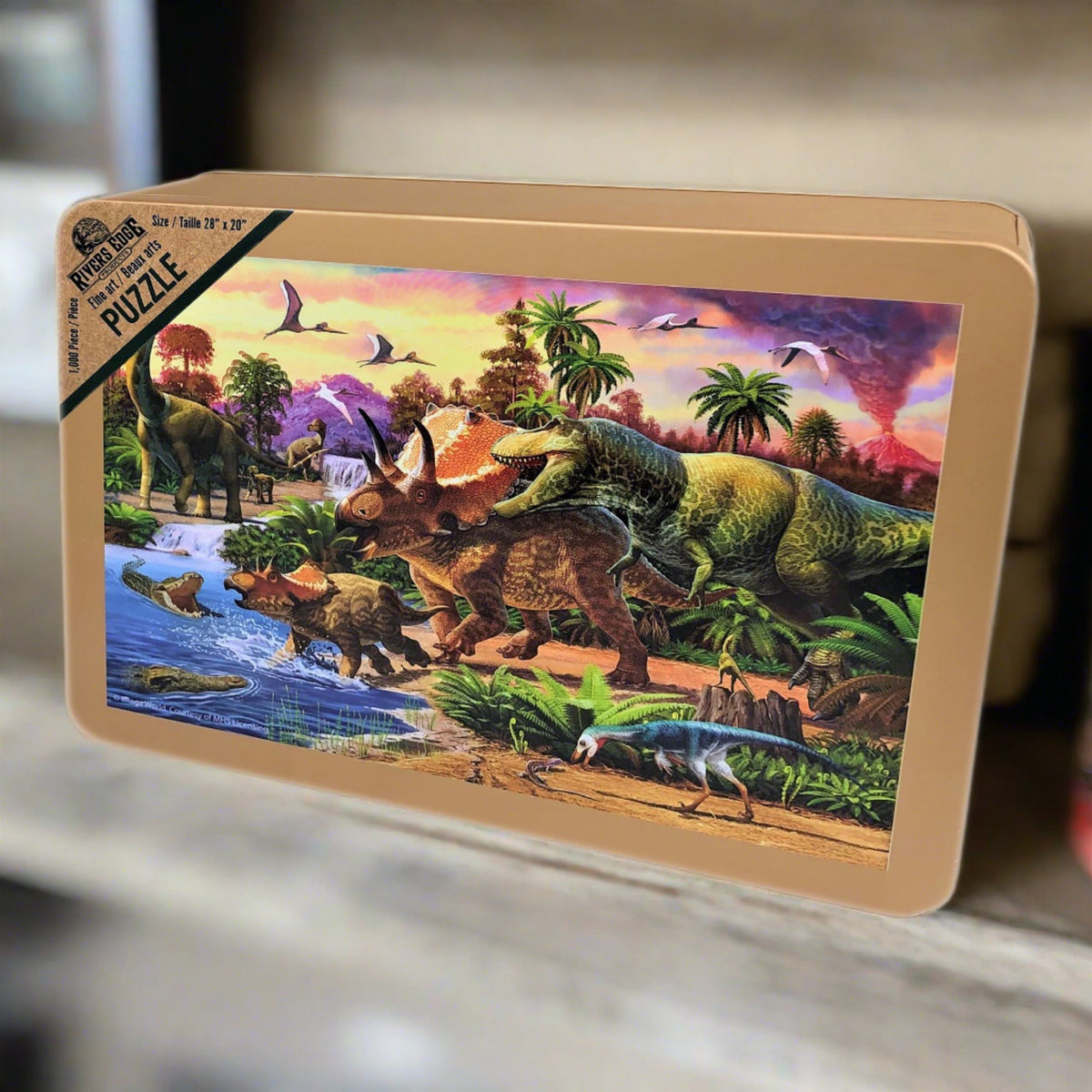 Puzzle in Tin 1000-Piece-Dinosaurs