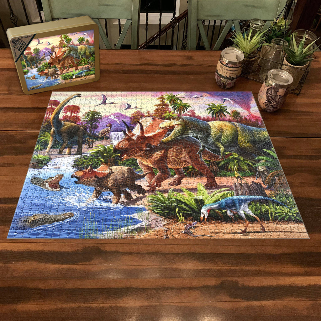 Puzzle in Tin 1000-Piece-Dinosaurs