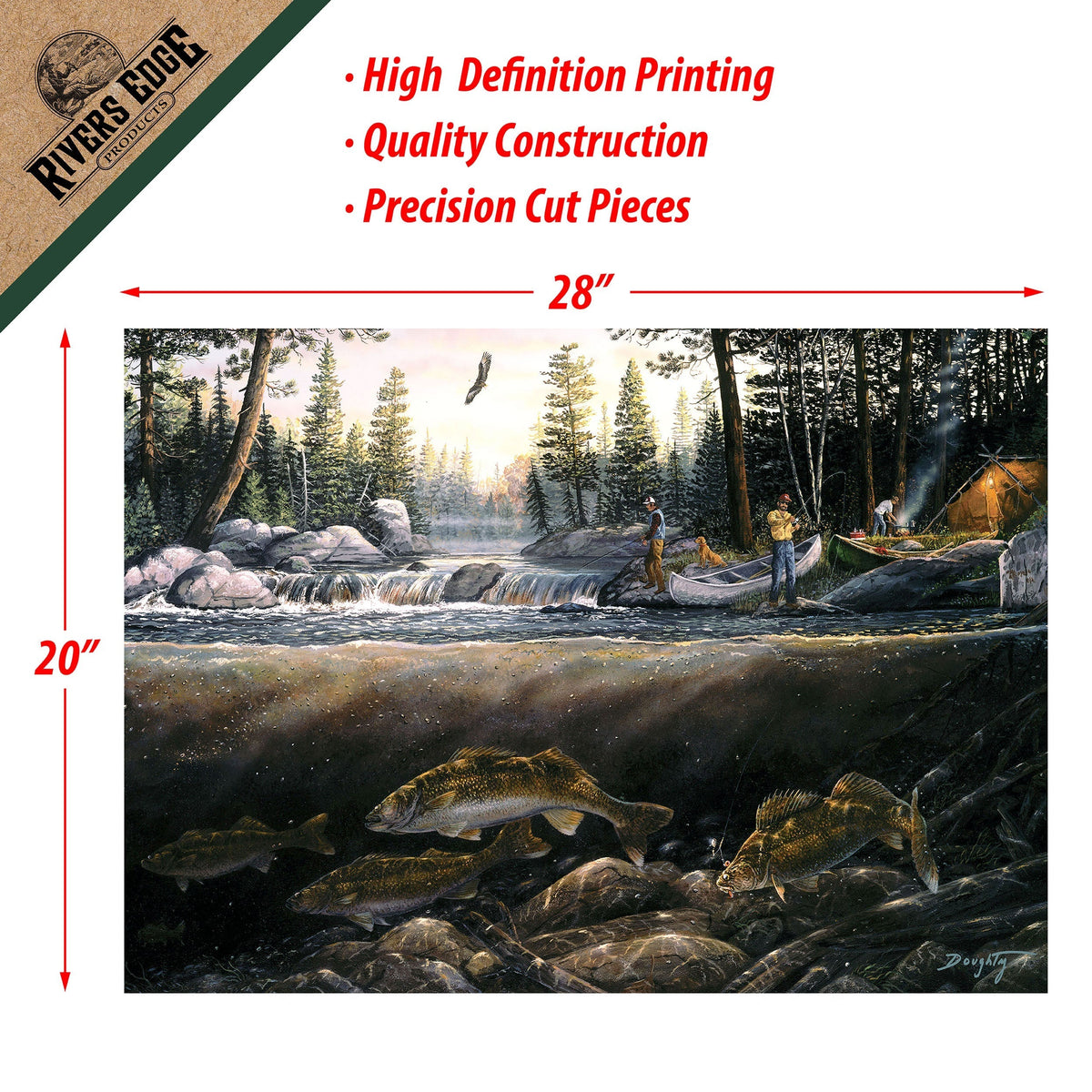 Puzzle in Tin 1000-Piece-Fishing the Falls