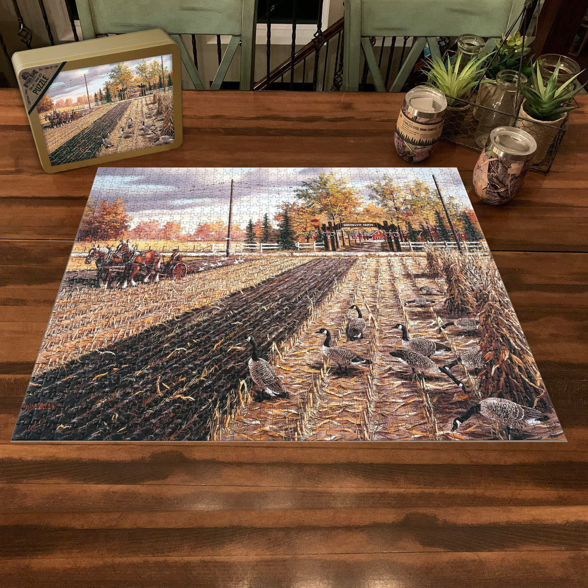 Puzzle in Tin 1000-Piece-Fall Plowing