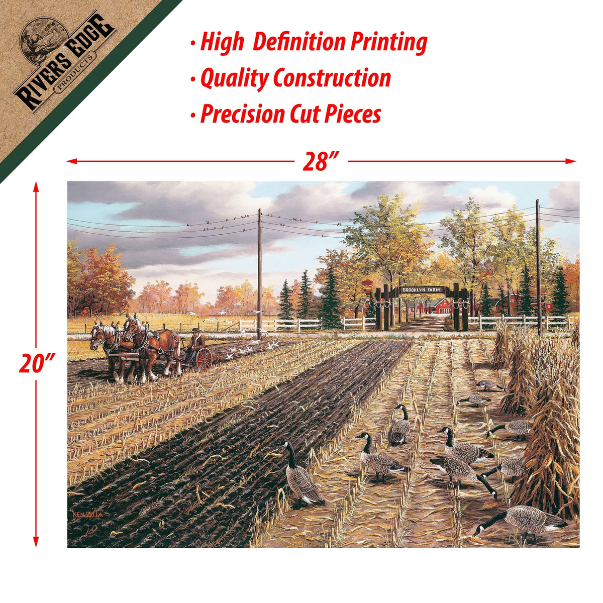 Puzzle in Tin 1000-Piece-Fall Plowing