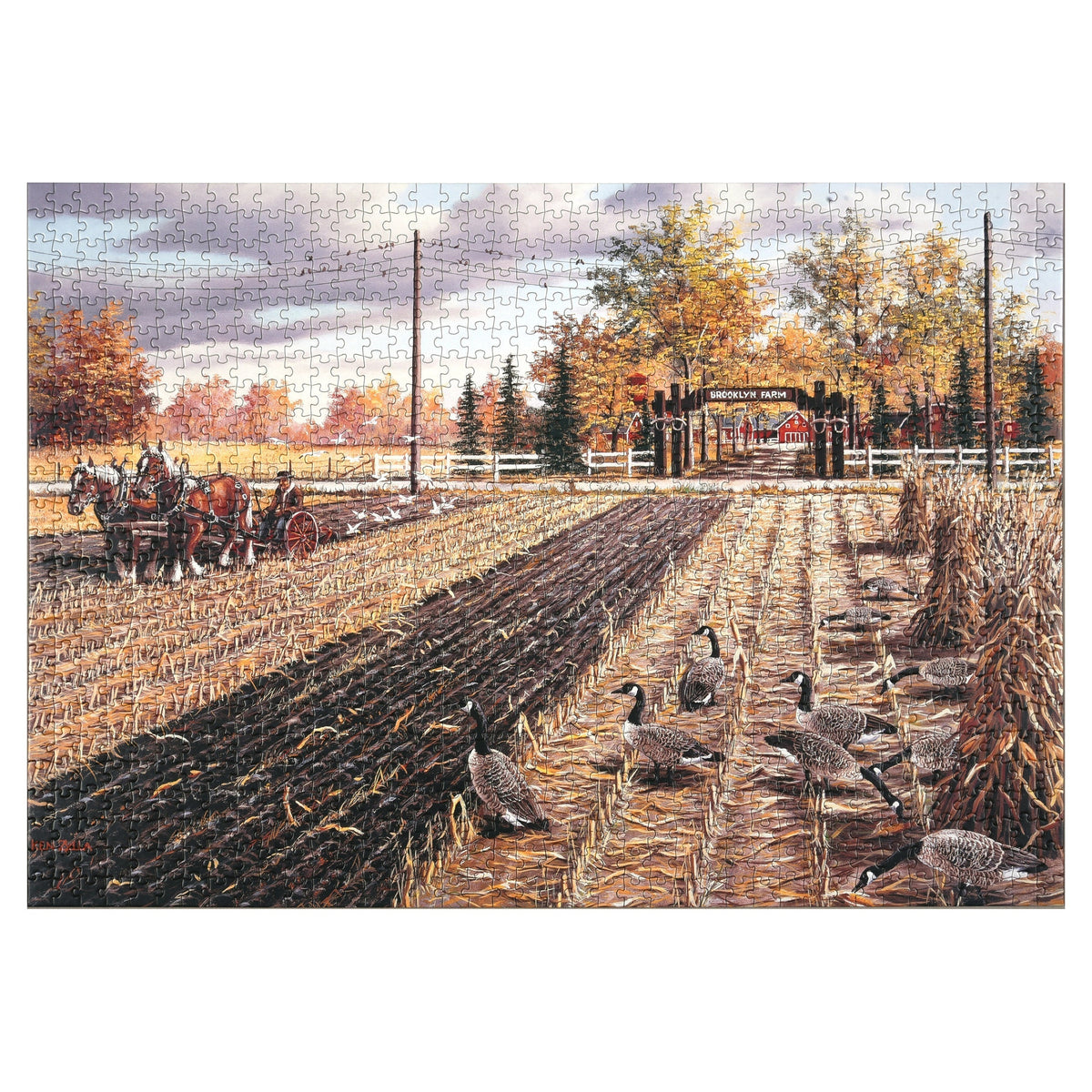 Puzzle in Tin 1000-Piece-Fall Plowing