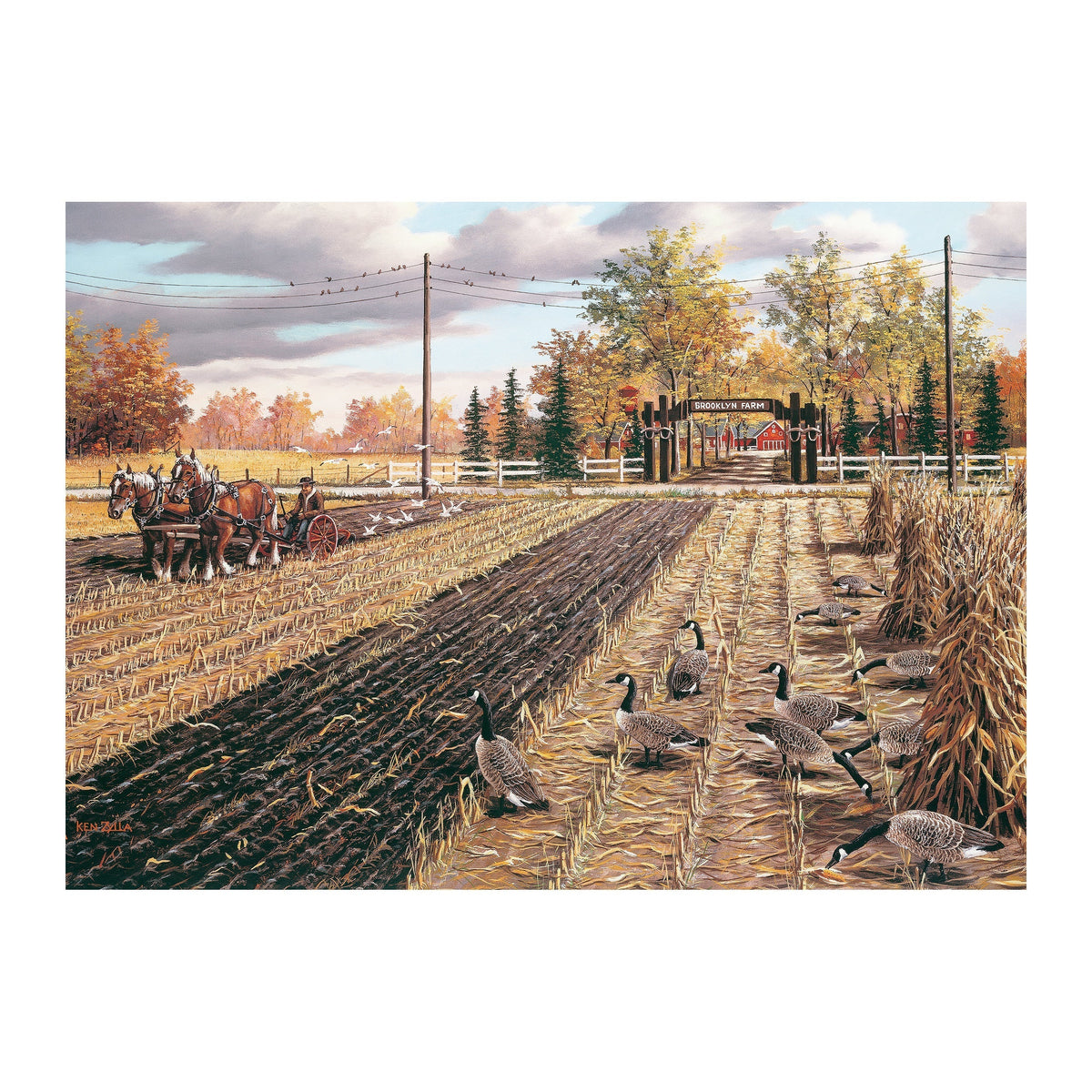 Puzzle in Tin 1000-Piece-Fall Plowing