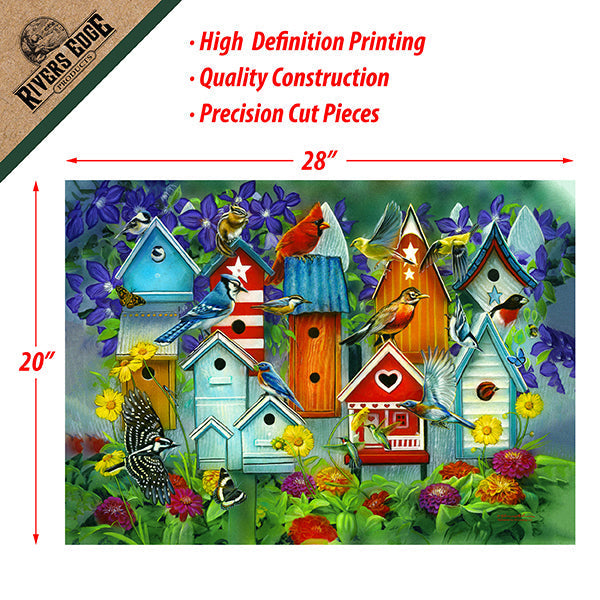 Puzzle in Tin 1000-Piece-Birdhouse Garden