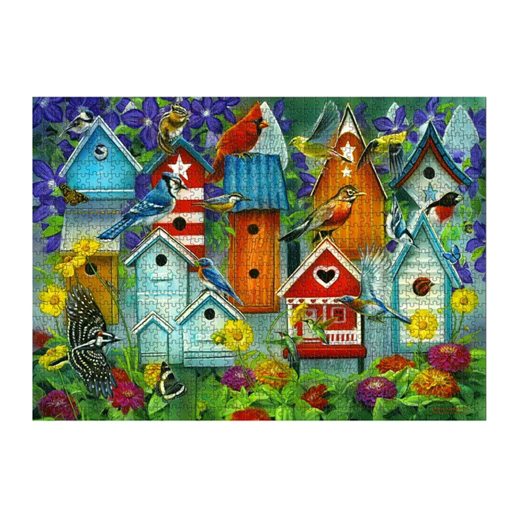 Puzzle in Tin 1000-Piece-Birdhouse Garden