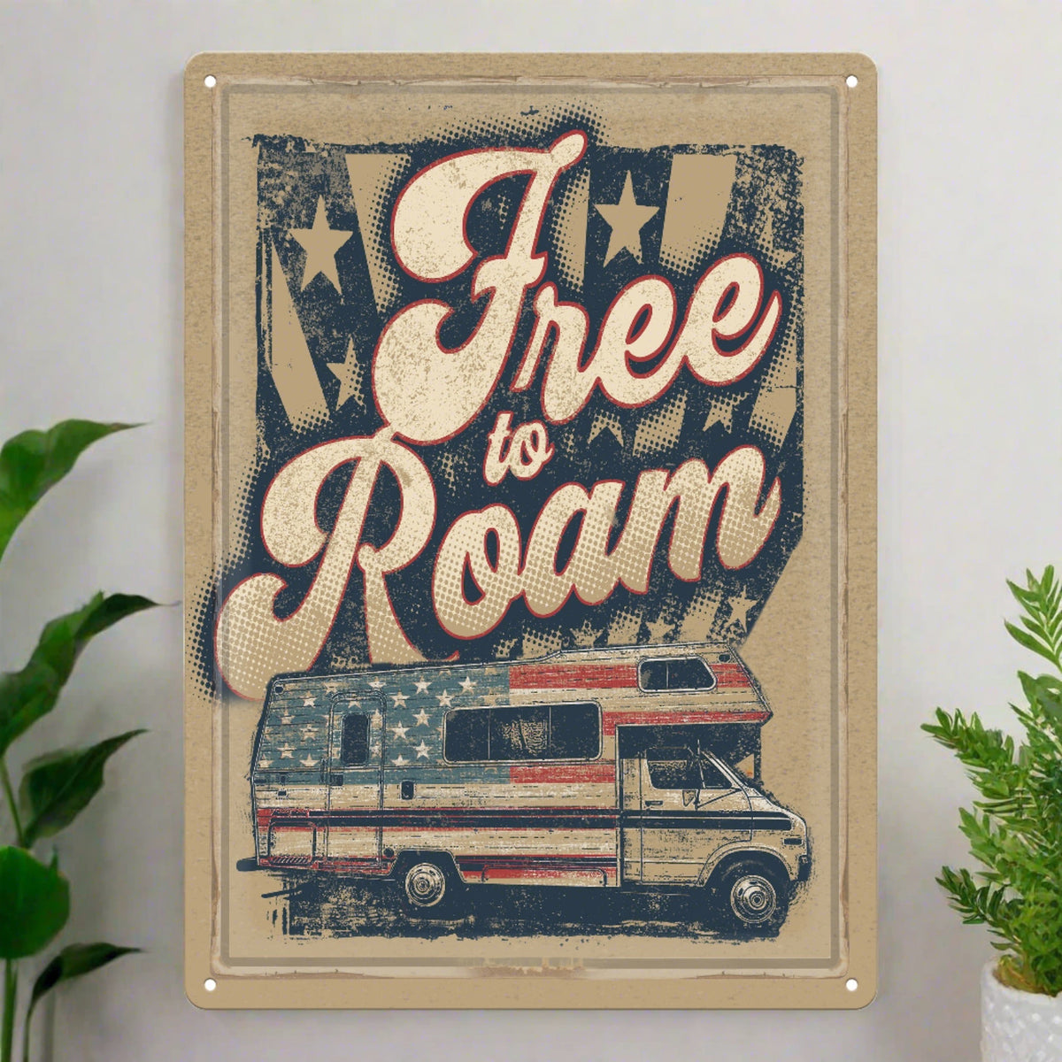 Tin Sign 12in x 17in-Free to Roam