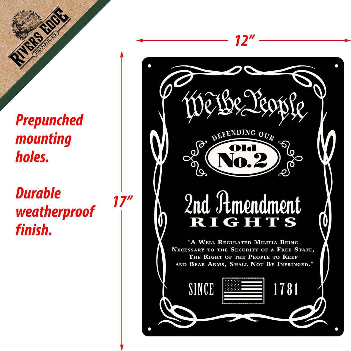 Tin Sign 12in x 17in-We the People Whiskey