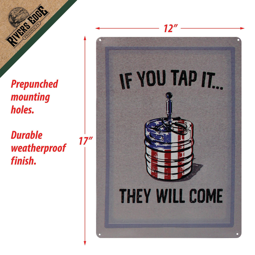 Tin Sign 12in x 17in-If You Tap It