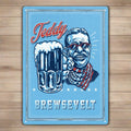 Tin Sign 12in x 17in-Teddy Brewsevelt