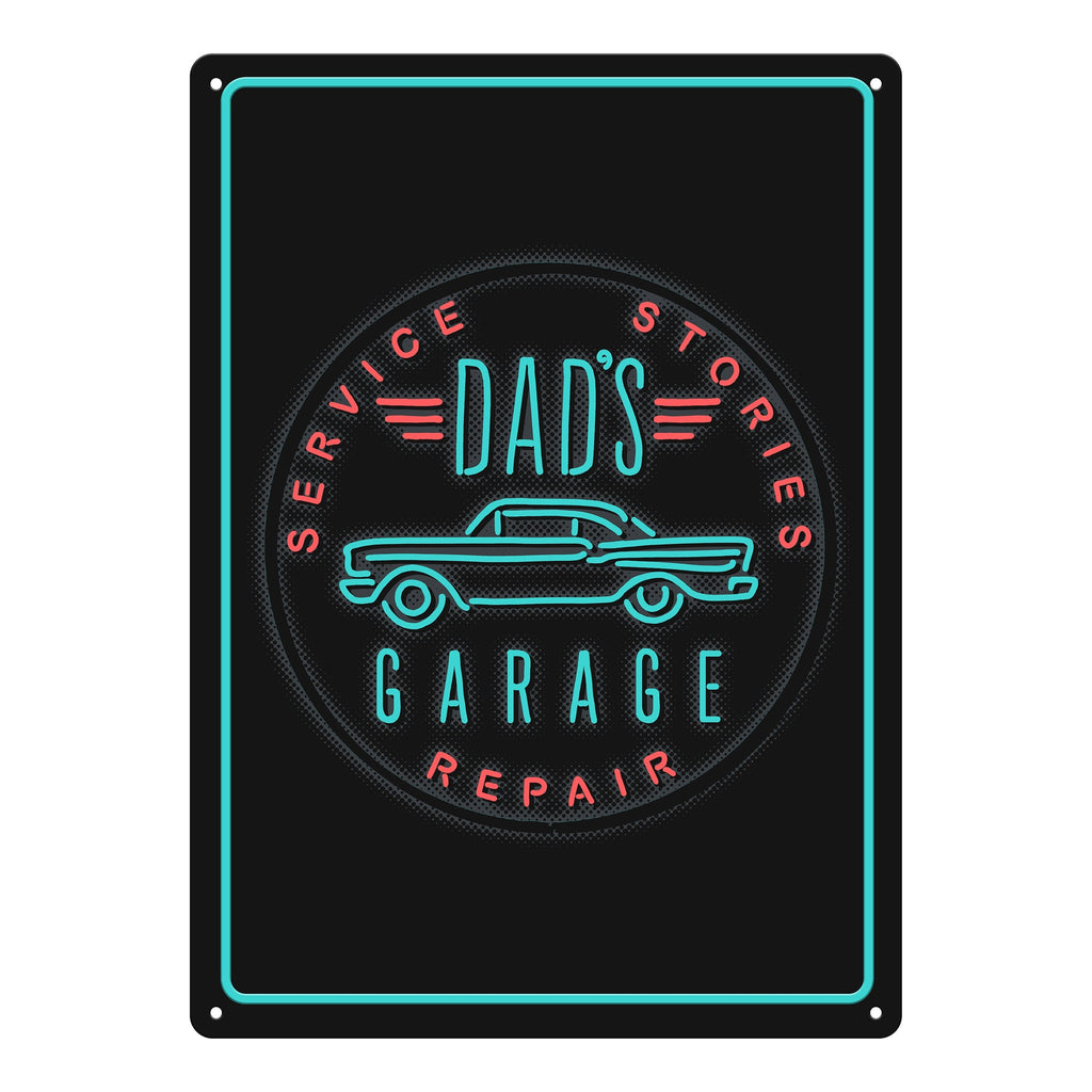 Tin Sign 12in x 17in-Dads Garage