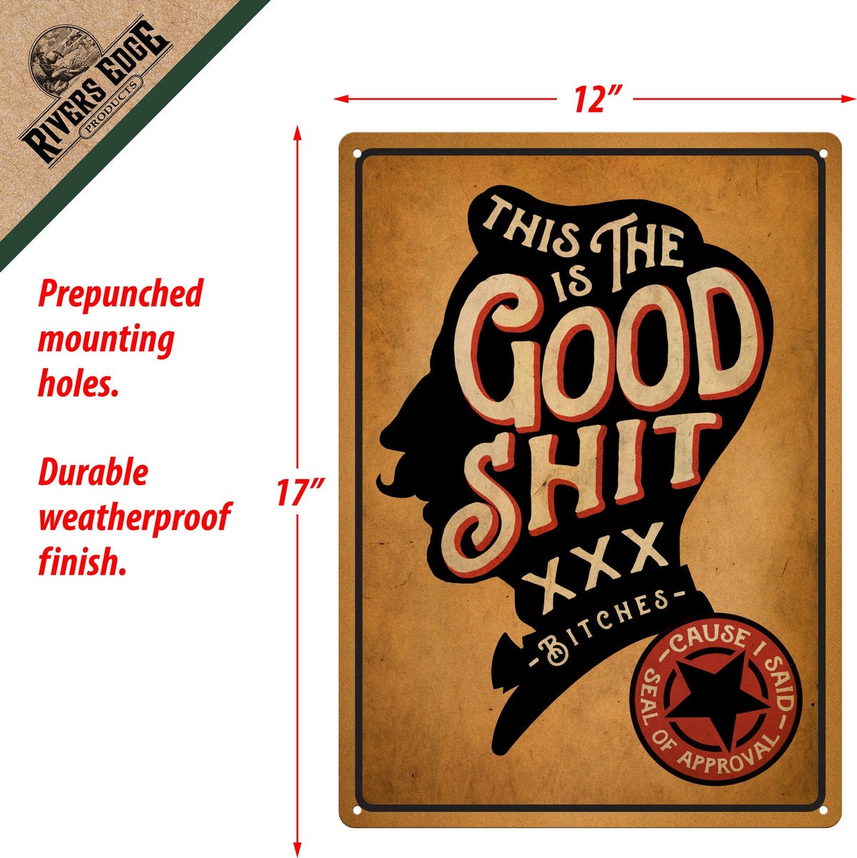 Tin Sign 12in x 17in-The Good Shit