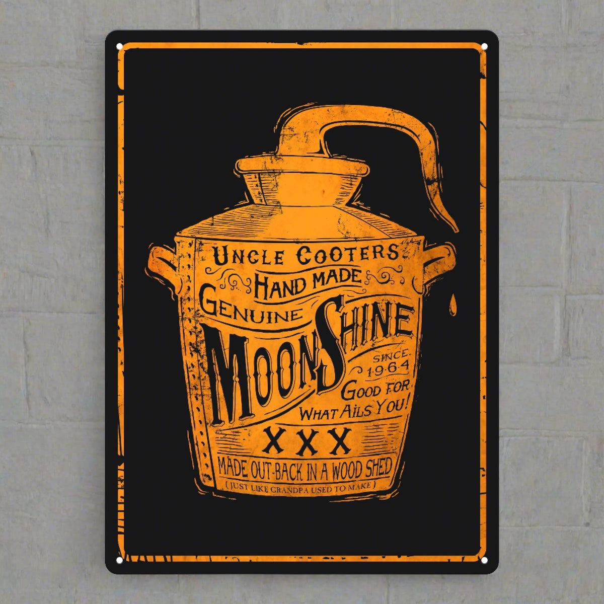 Tin Sign 12in x 17in-Moon Shine