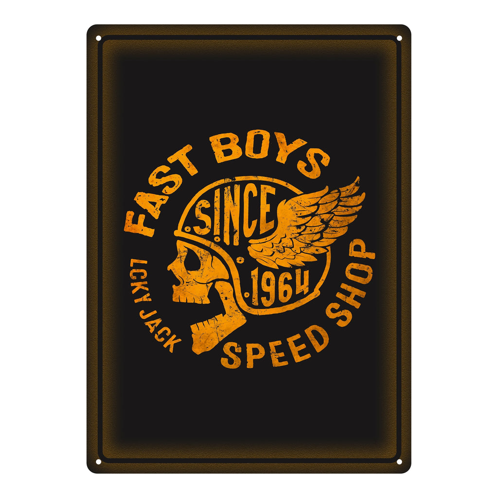 Tin Sign 12in x 17in-Fast Boys Speed Shop