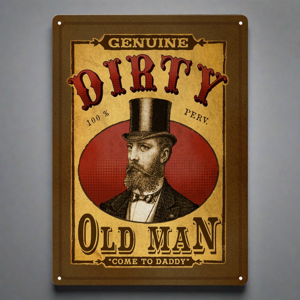 Tin Sign 12in x 17in-Dirty Old Man