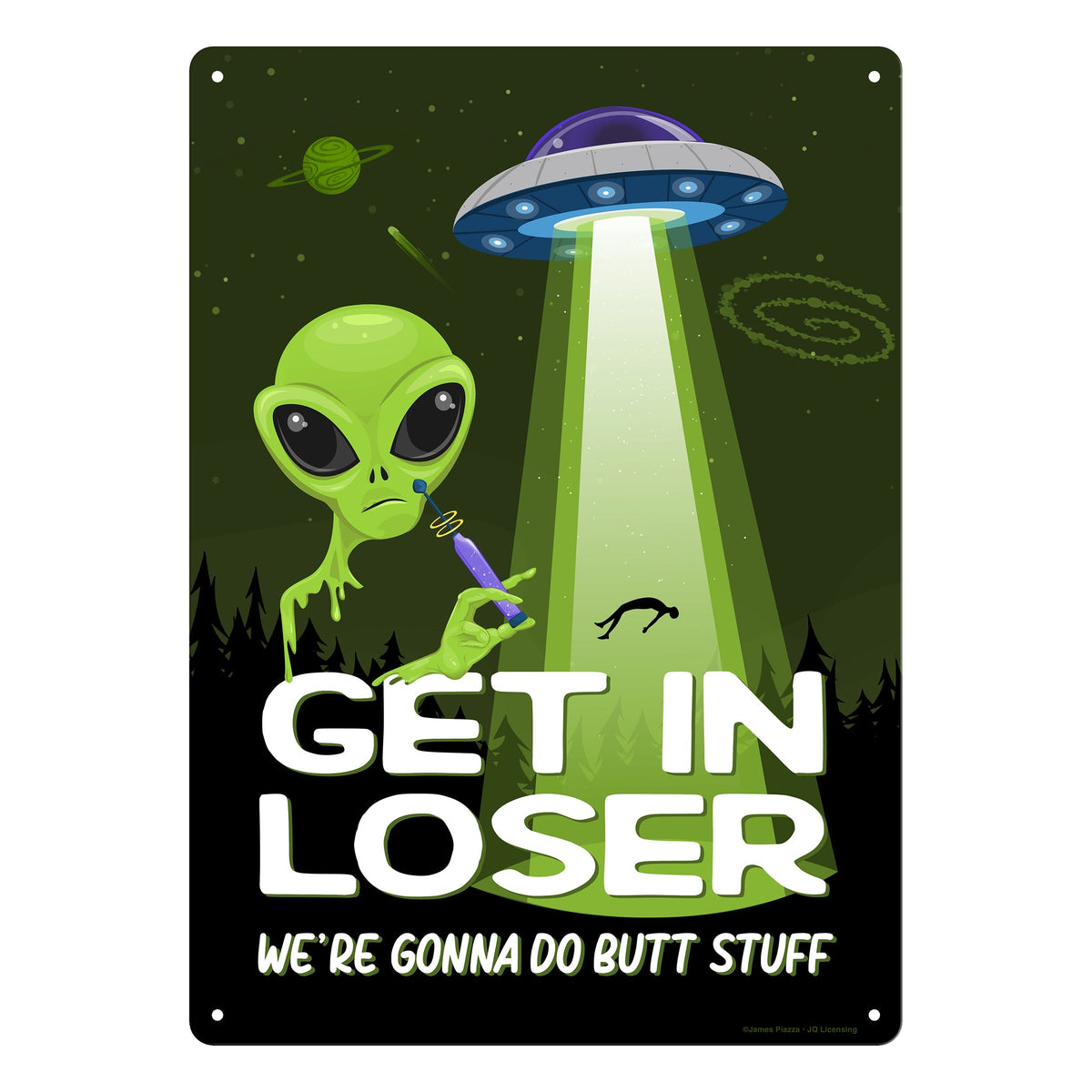 Tin Sign 12in x 17in-Butt Stuff