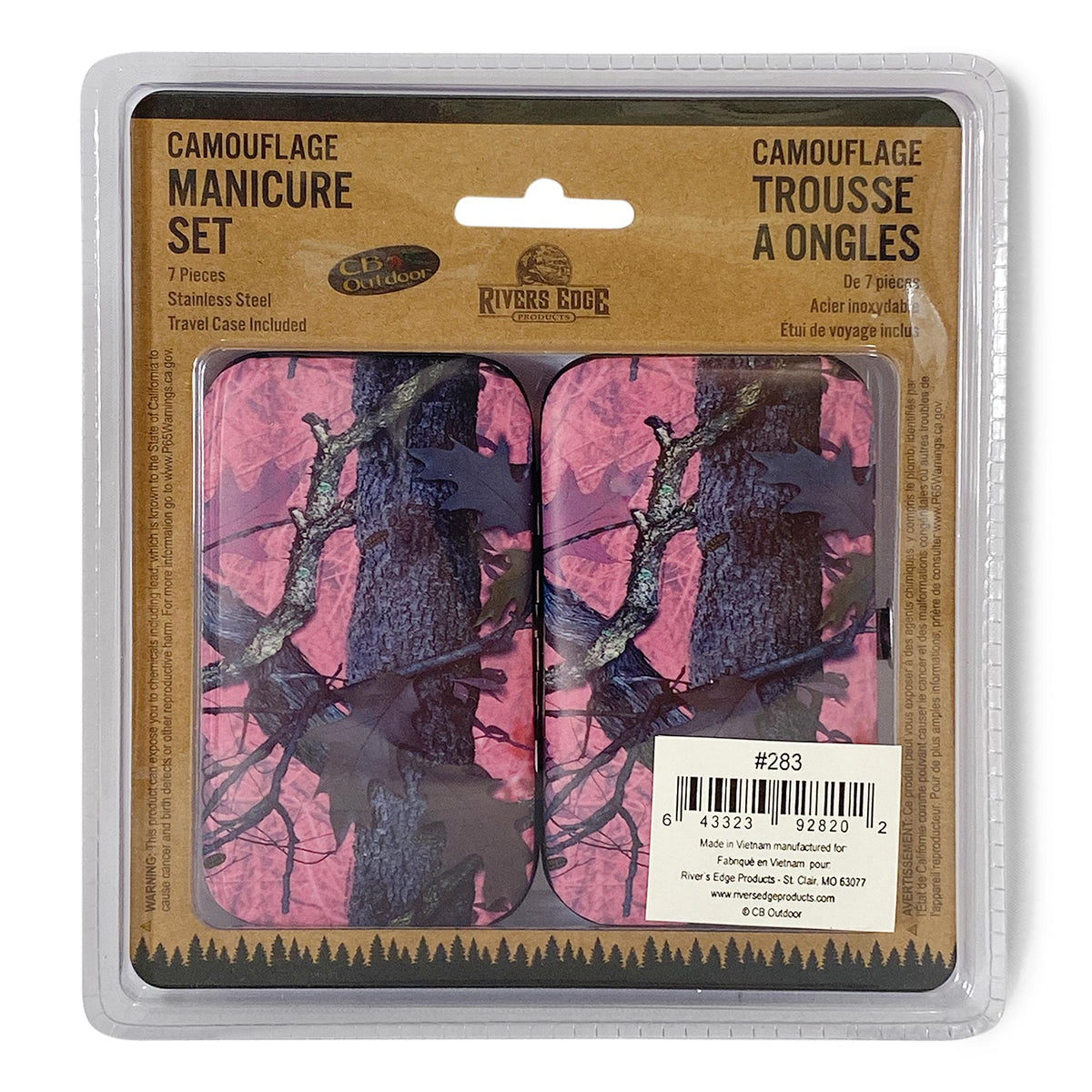 Manicure Set 7-Piece-Women's Pink Camo