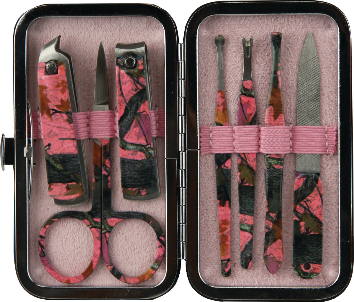 Manicure Set 7-Piece-Women's Pink Camo
