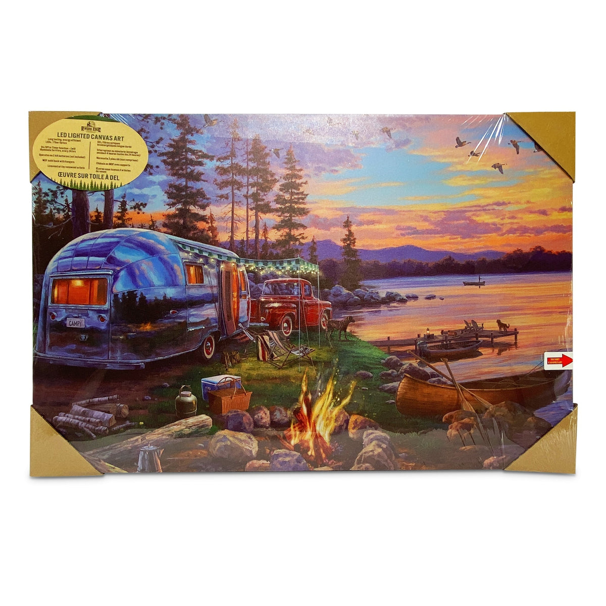 LED Art 24in x 16in-Happy Campers