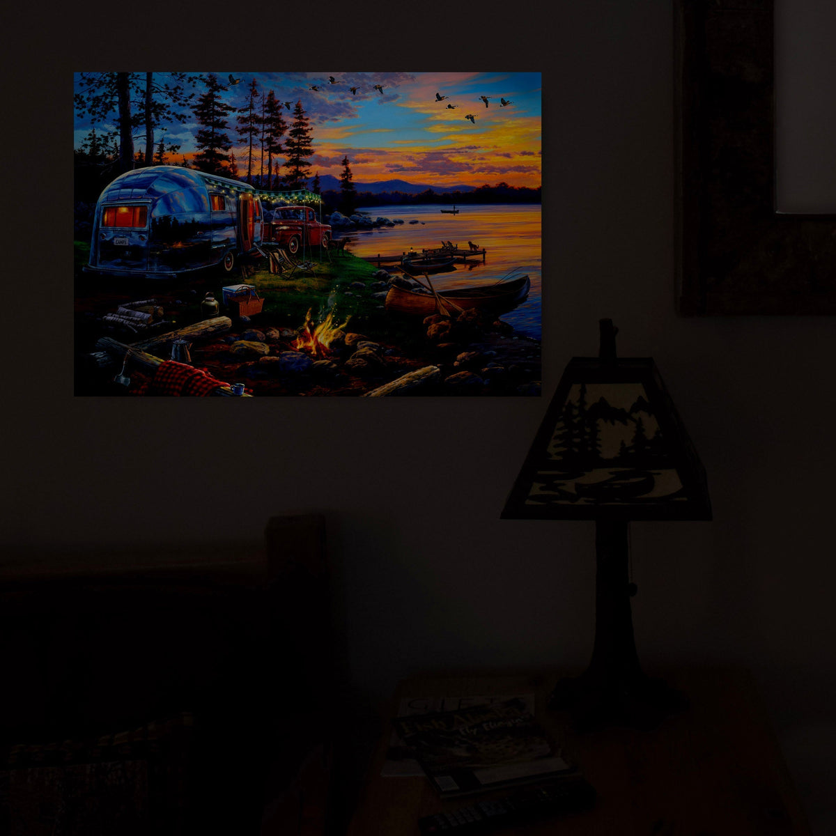 LED Art 24in x 16in-Happy Campers