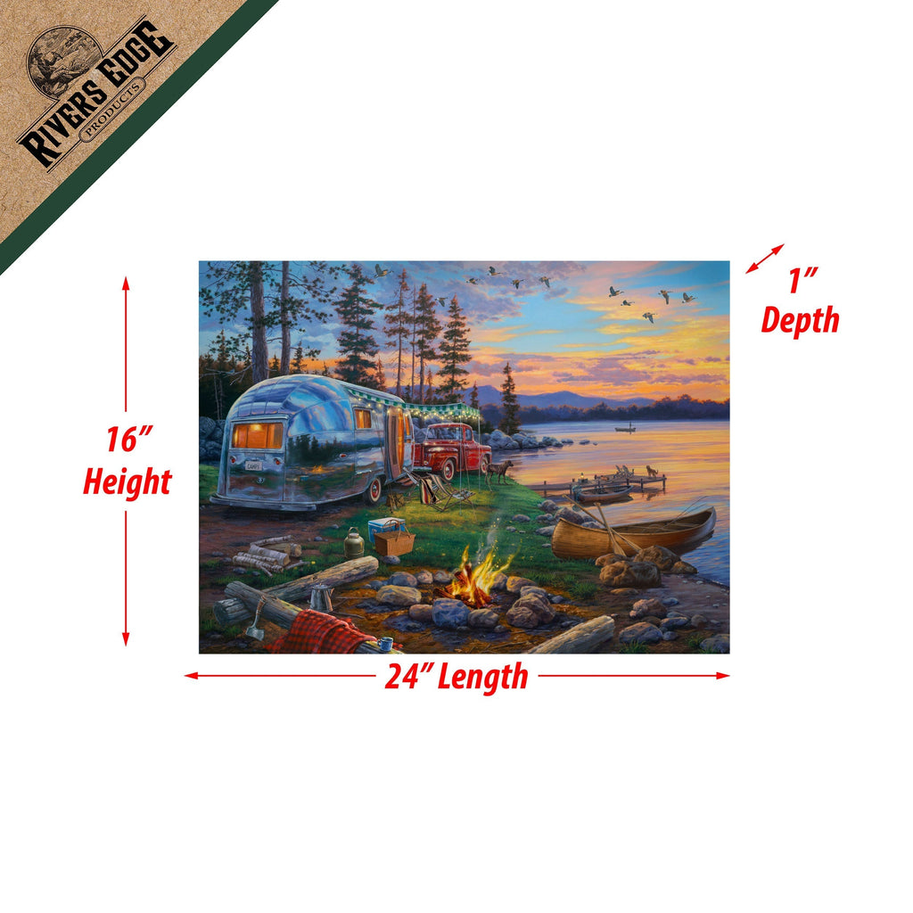 LED Art 24in x 16in-Happy Campers