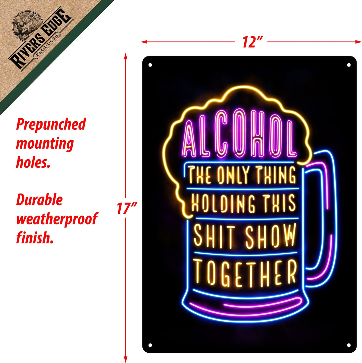 Tin Sign 12in x 17in-Alcohol Show