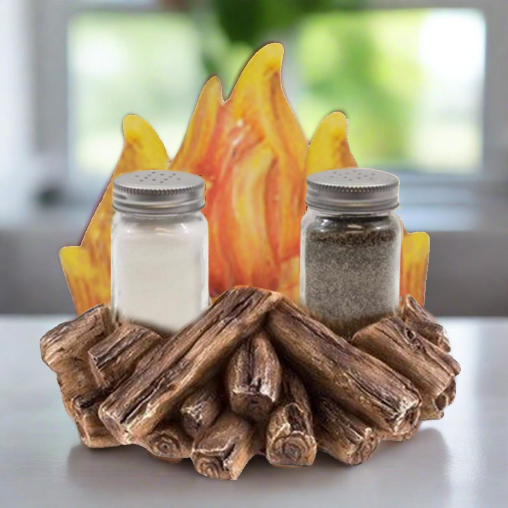 Salt and Pepper Shakers-Campfire