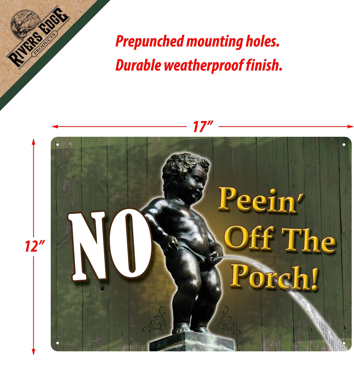 Tin Sign 12in x 17in-No Peein