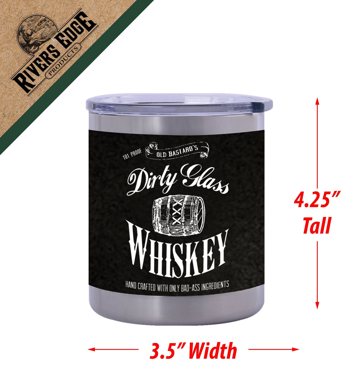 Tumbler 10oz-Dirty Glass Whiskey