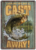 Tin Sign 12in x 17in-Lunkers Are A Cast Away