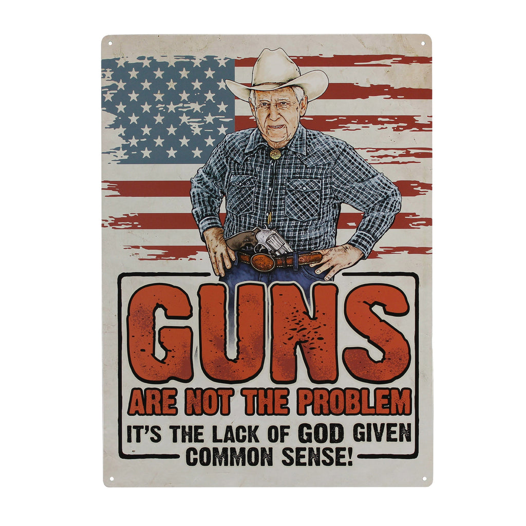 Tin Sign 12in x 17in-Guns Are Not The Problem