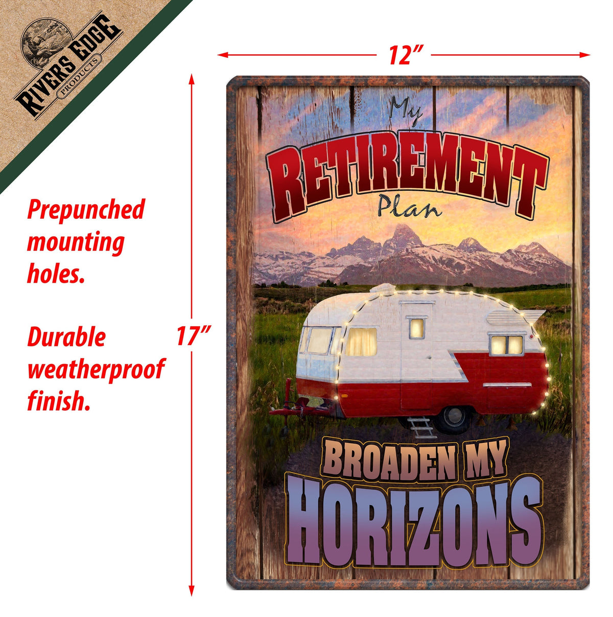 Tin Sign 12in x 17in-Broaden My Horizons
