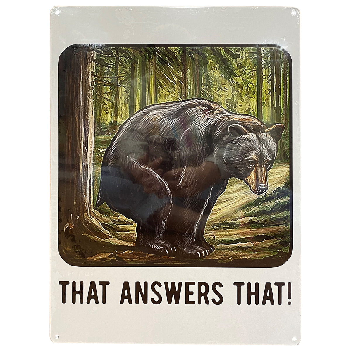 Tin Sign 12in x 17in-That Answers That