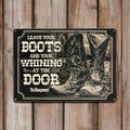 Tin Sign 12in x 17in-Boots and Whining at Door