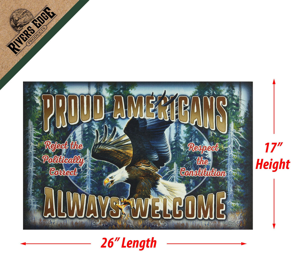 Door Mat Rubber 26in x 17in-Proud Americans