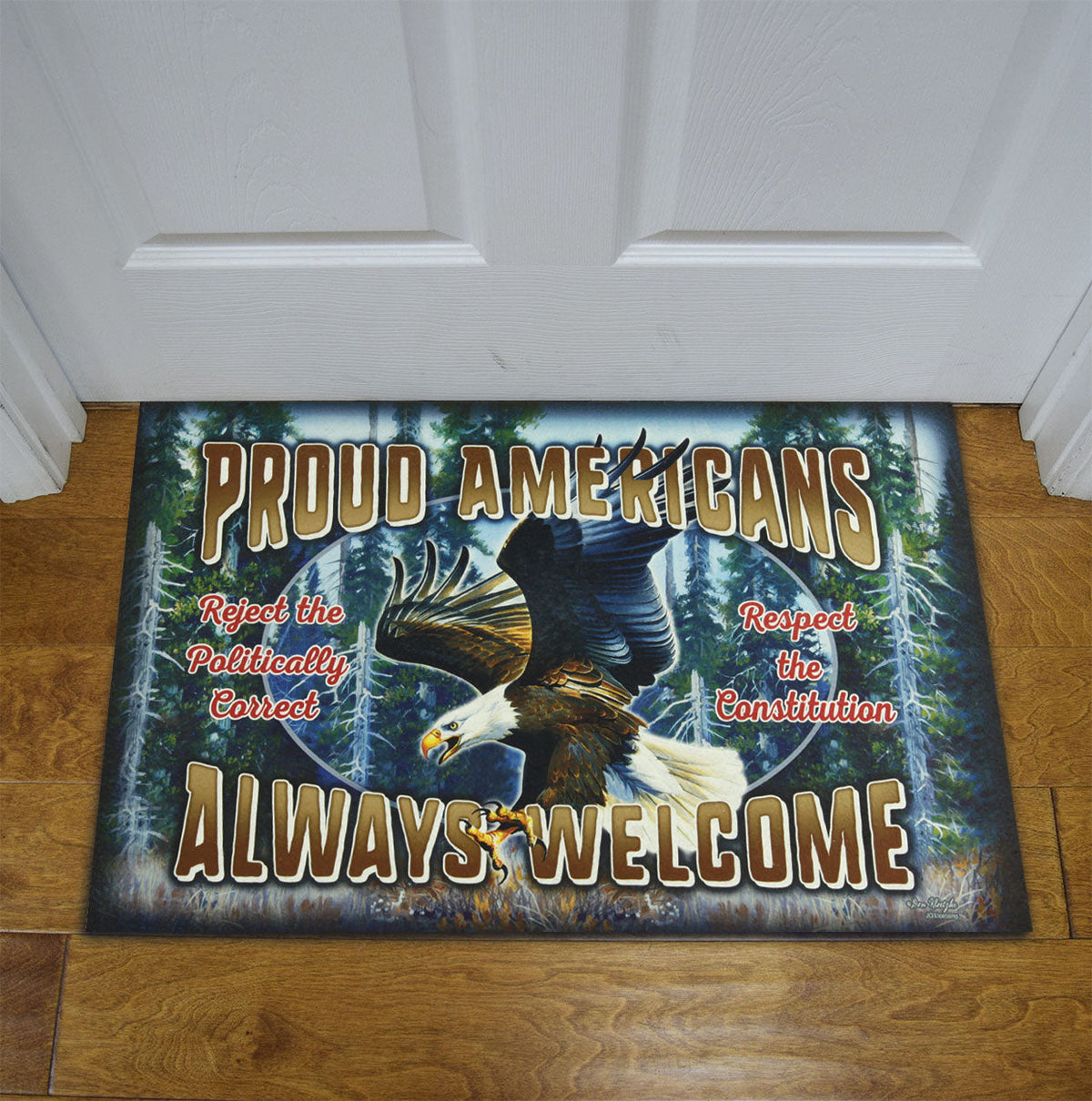 Door Mat Rubber 26in x 17in-Proud Americans